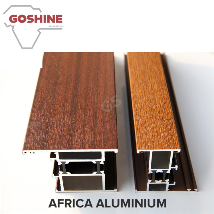 China Rich Decoration Wood Finish Aluminium Profiles Colorful Luster 2500T Extrusion wholesale