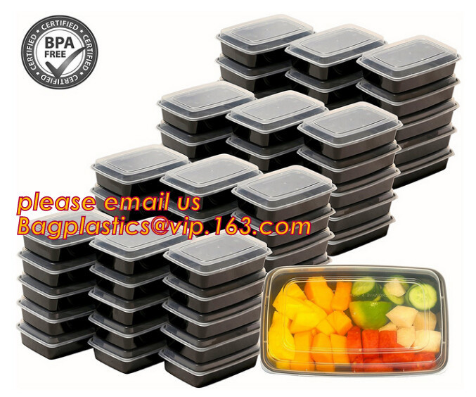 China Food grade plastic disposable plastic take away bento box with 4 compartment,Containers Plastic Leakproof Food Container wholesale