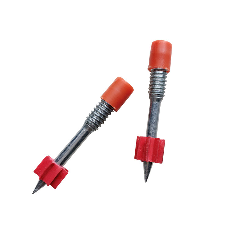 China Steel  Powder Actuated Fasteners M1/4"-14UNC Thread Drive Pins With Cap wholesale