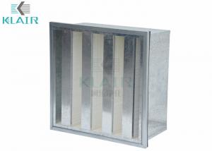 China Economical V Bank Hepa Air Filter With Galvanized Steel Sturdy Construction wholesale