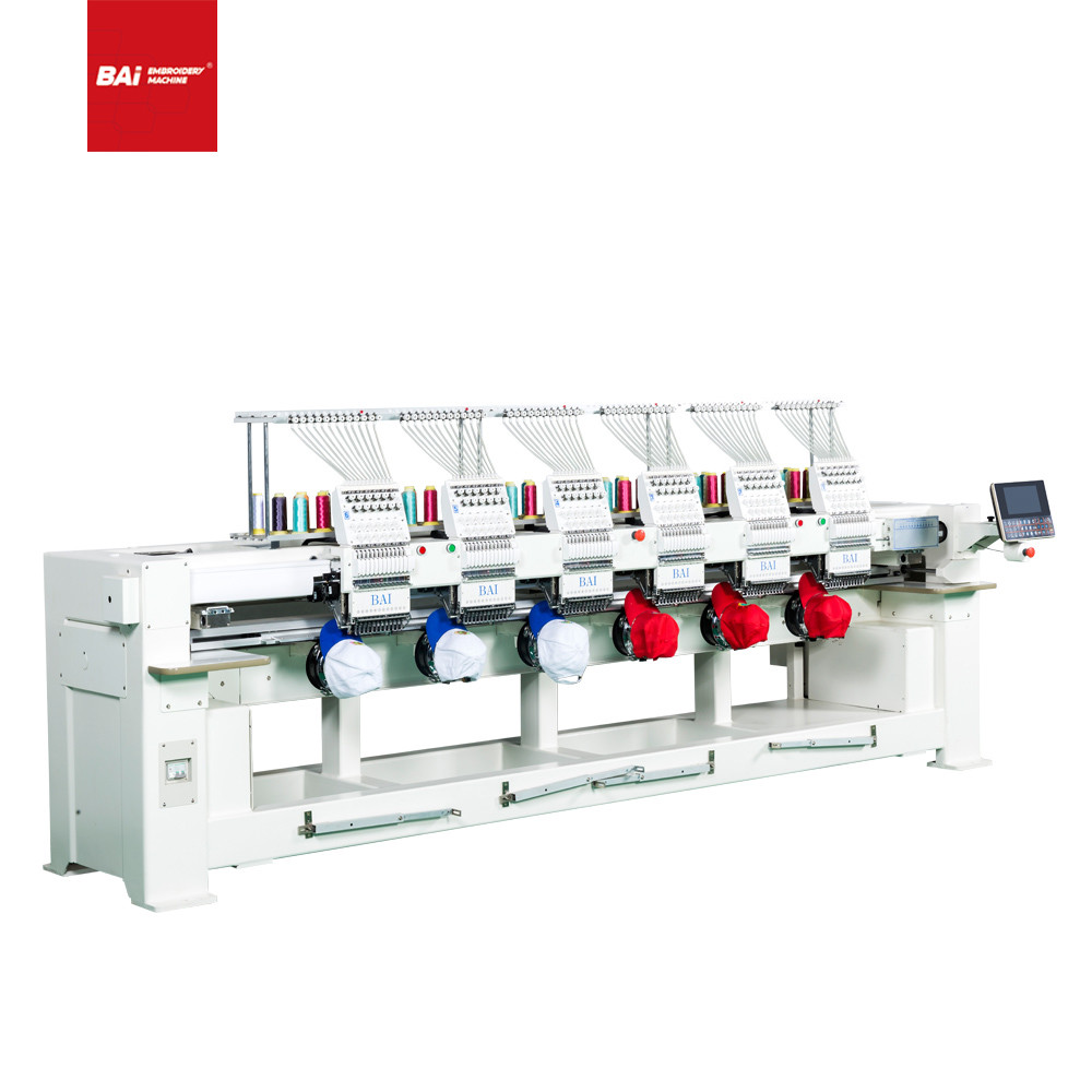 China Commercial Cap Embroidery Machine 1200rpm Six Head Embroidery Machine wholesale