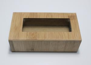 China Custom Natural Draw Type Bamboo Gift Box With Clear Glass Top Lid wholesale