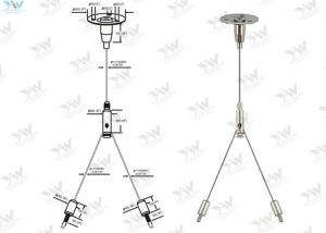 China Cross Cable Aquarium Light Hanging Kit / Wire Suspension Systems Mounting Accessory wholesale