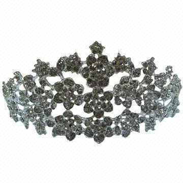 China Crystal rhinestone tiara/crown, pageant tiara wedding crown for bridal head-wear wholesale