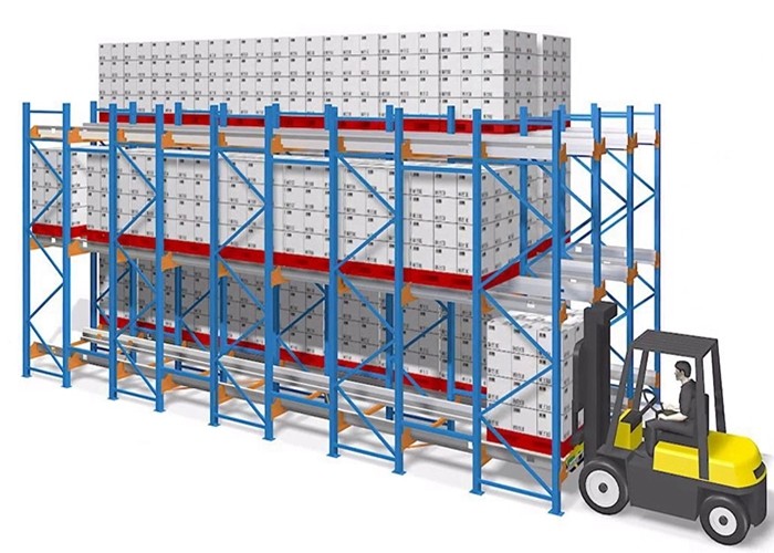 China Frozen Warehouse Shuttle Pallet Racking System Semi Automatic Racking wholesale