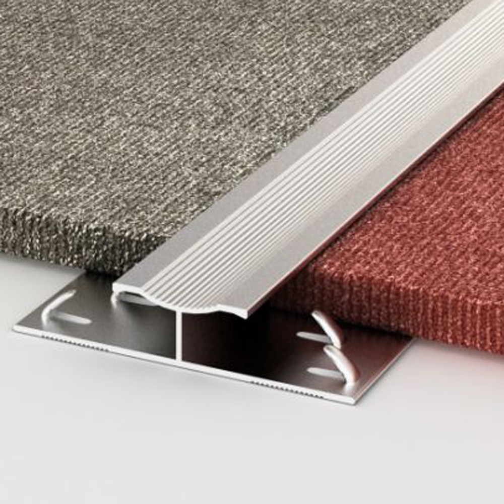 China Aluminum Metal Ceramic Edge Trim Tile To Carpet Transition Strips 20mm wholesale