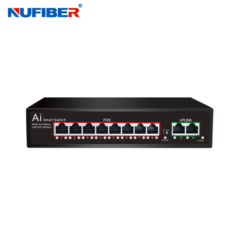 Buy cheap 8xFE POE + 2FE UPlink UTP Port Power Over Ethernet Switch POE For CCTV IP from wholesalers