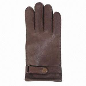 China Men's gloves, made of deerskin leather wholesale