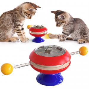 China Cat Interactive Pet Toys Gyro Turntable Catnip Ball ABS OEM wholesale