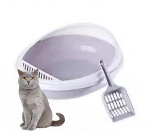 China Amazon Hot Sale High Quality Semi-Enclosed Anti-hourglass Splash Proof Cat Toilet Cage With Litter Box For Pet wholesale