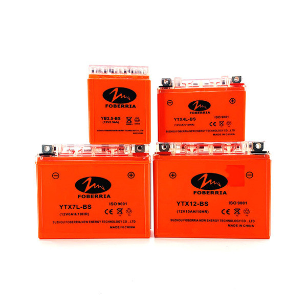 China YTX12BS Lead Acid Deep Cycle Motorcycle Battery Non Spillable 12V 10Ah 10HR wholesale