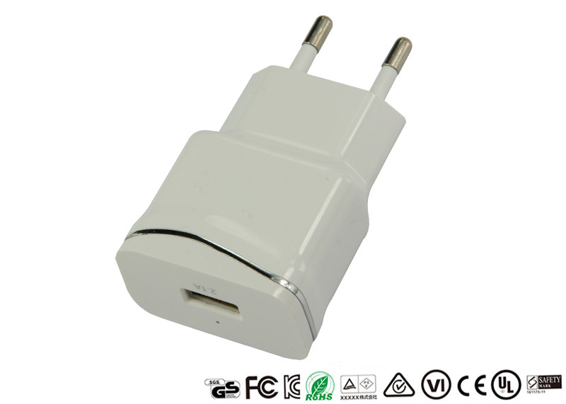 China Private Mold EU Plug Single Port USB Charger Mobile Phone Wall Adapter wholesale