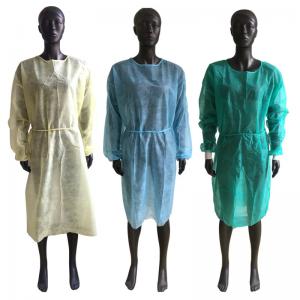 China Soft Disposable Isolation Gown , Disposable Ppe Gowns Elastic Cuffs OEM Service wholesale