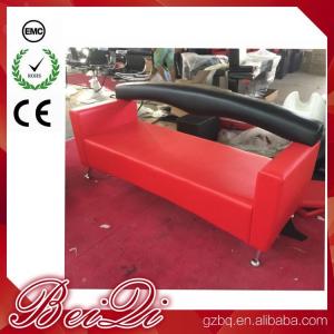 China 3 Seat Waiting Area Sofa Red Customers Chair Used Barber Shop Furniture Cheap Waiting Room Chair wholesale