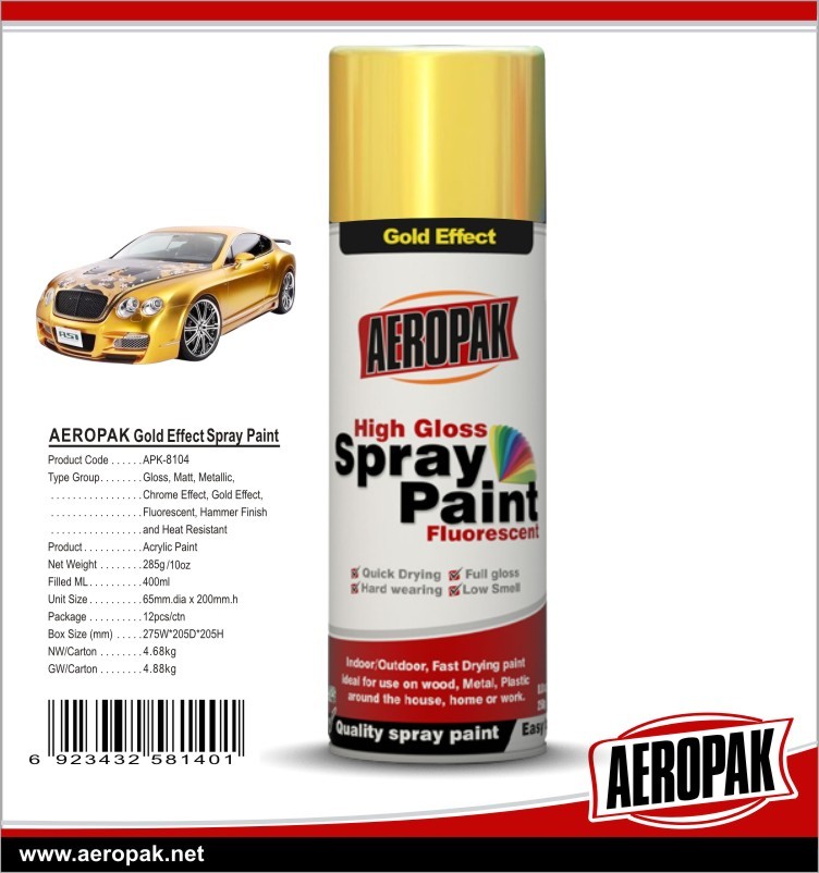 Buy cheap AEROPAK Metallic spray paint, all purpose auto acrylic resin paint from wholesalers