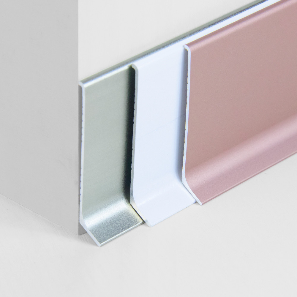 China Self Adhesive Aluminum Skirting Board Wall Protection Kitchen Cabinet Baseboard wholesale