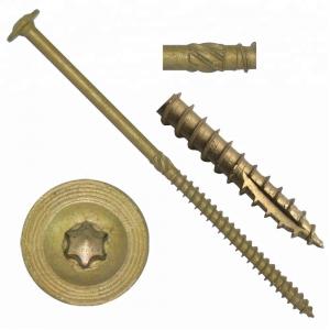 China Straw Rope Nail Construction Wood Screws Wafer Head Chipboard U Double Thread T17 wholesale