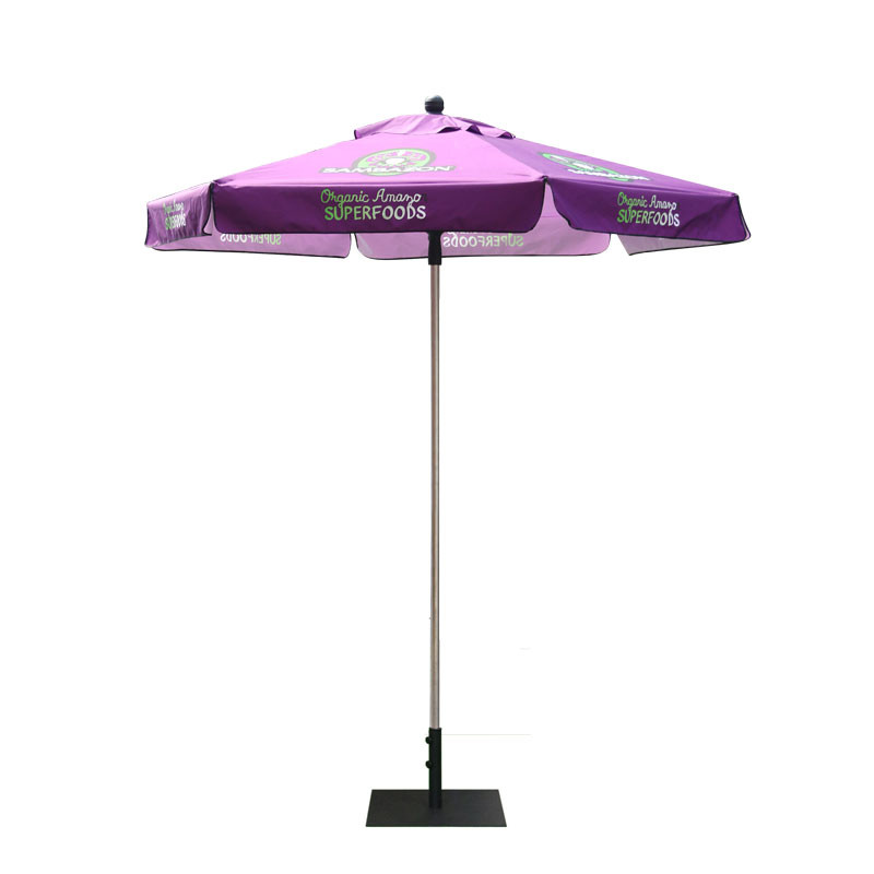 China Parasol Advertising Beach Umbrellas With Customized Logo Printing / Color wholesale