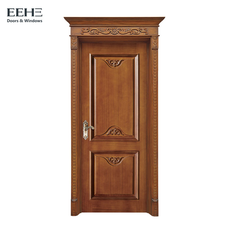 China Polished Solid Wood Indoor Doors , Classic Interior Oak Doors wholesale