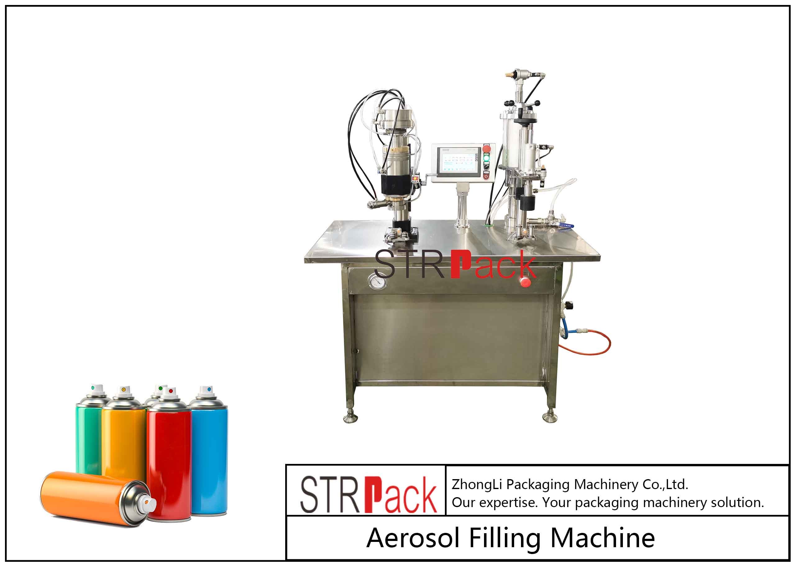 China Semi Automatic Aerosol Spray Paint Can Filling Capping Machine Gas wholesale