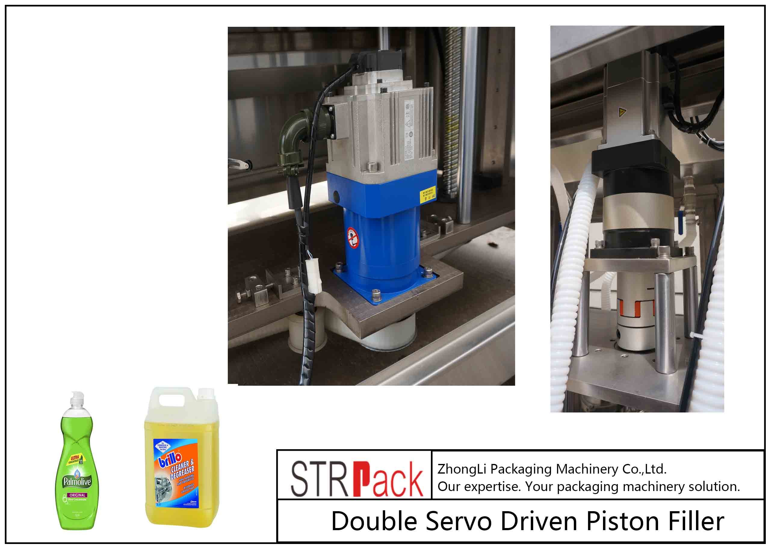 China Liquid Cleaner Linear 6 Heads Paste Filling Machine Double Servo Driven wholesale