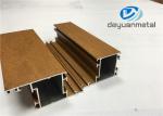 6063-T5 Aluminium Extrusion Profile For Residential Building With Wooden Color
