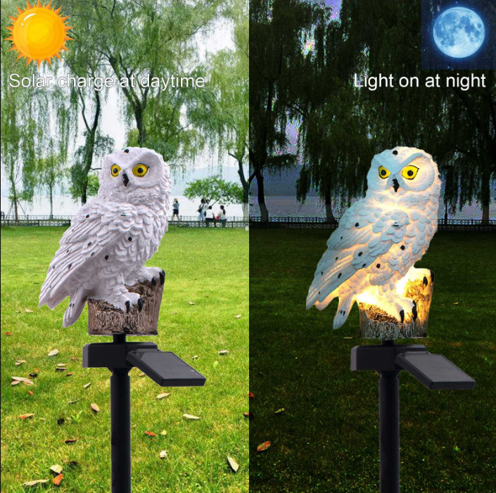 China Owl Outdoor Solar Post lights Solar Powered LED Garden Lights Animals For Path Lawn Yard Garden wholesale