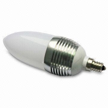China E14/E17 LED Bulb with 100 to 240V AC Input Voltage, No UV/IR Radiation, CE/RoHS Directive-compliant wholesale