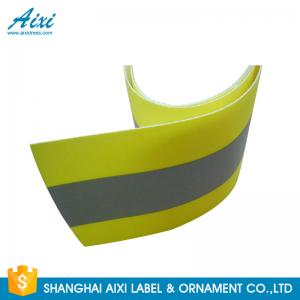 China PVC Clear 2*1CM Elastic Reflective Clothing Tape Reflective Fabric wholesale