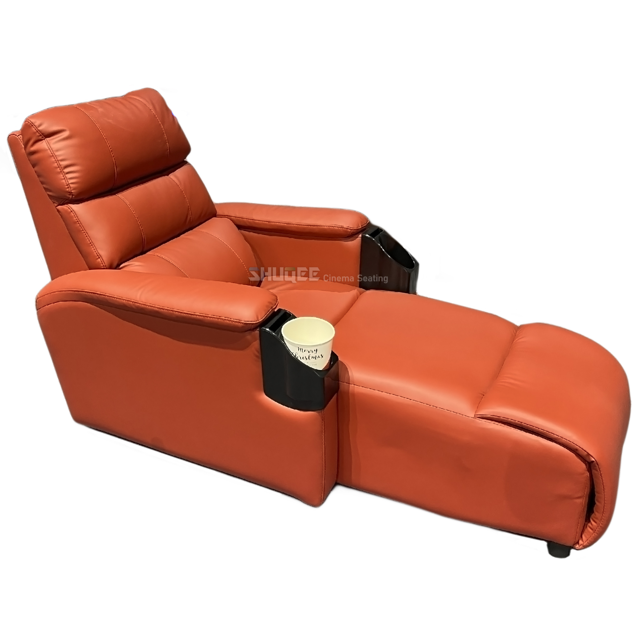 China Luxury Genuine Leather Chair Home Cinema Seats VIP Sofa With Inclined Cup Holder wholesale