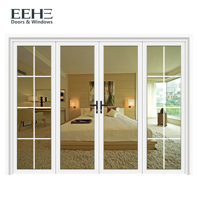 China Double Layer Aluminium Entrance Door For Commercial Buildings Hollow Glass wholesale