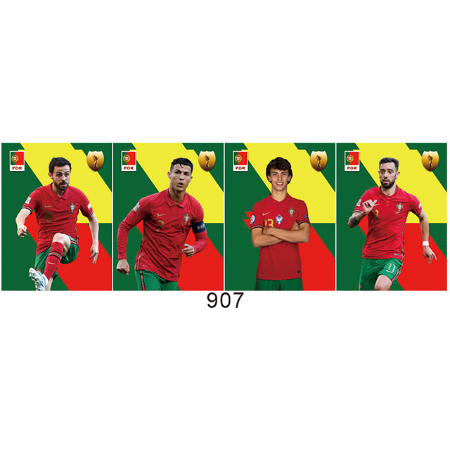 China New 3D Soccer Star Posters Famous Football Star Europe America Football Flip 3D Poster For Kids Room Boy Bedroom Wall Ar wholesale
