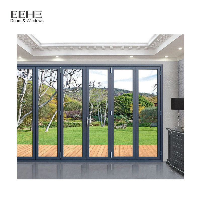 China Multi Colors Aluminium Folding Doors With Stainless Steel Hinges And Rollers wholesale