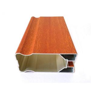 China Wood Grain 6063 Aluminum Extrusion Profiles Traditional Building Materials For Construction wholesale