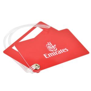 China Glossy Luggage Name Tag / Custom Printed Luggage Tags With Transparent Loop wholesale