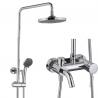 Buy cheap Double/Single Handle Shower Set With SUS304 Sliding Bar, Brass Faucet ,ABS Hand from wholesalers