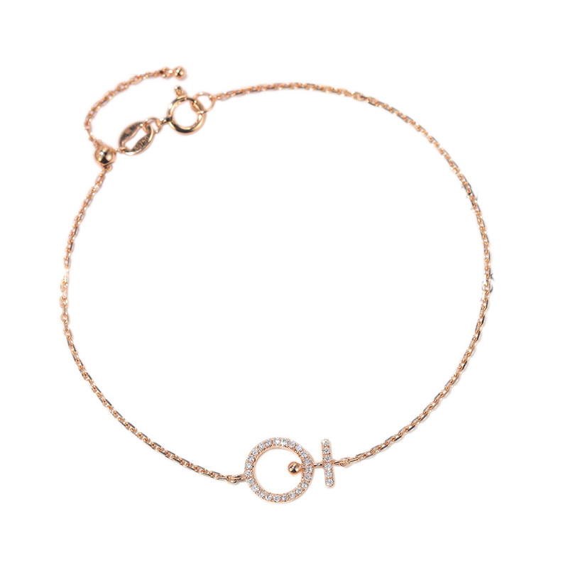Buy cheap 0.10ct 18K Gold Diamond Bracelets Only Beautiful Girls Rose Gold from wholesalers