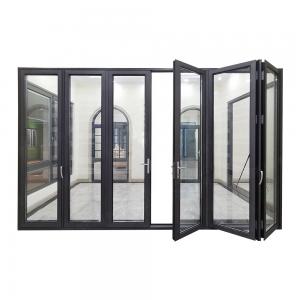 China Anodized White Aluminium Bifold Doors , Two Side Open Door Hollow Glazed wholesale