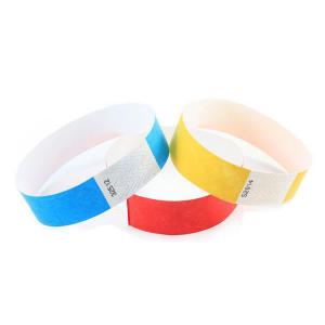 China Paper Tyvek RFID Wristbands , Pre Printed HF RFID Wristband Access Control wholesale