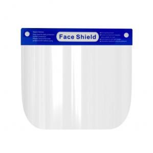 China Anti Fog Clear Plastic Face Shield Foam Elastic Band 0.25mm PET Material wholesale