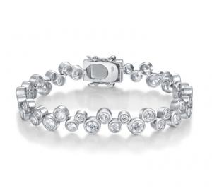 China Pandora Charm Bracelet Chains 925 Silver CZ Bracelet 7.2 Inch For Women wholesale