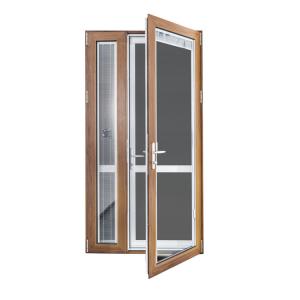 China Apartment Aluminium Casement Doors Double Sided With Fiberglass Flyscreen wholesale