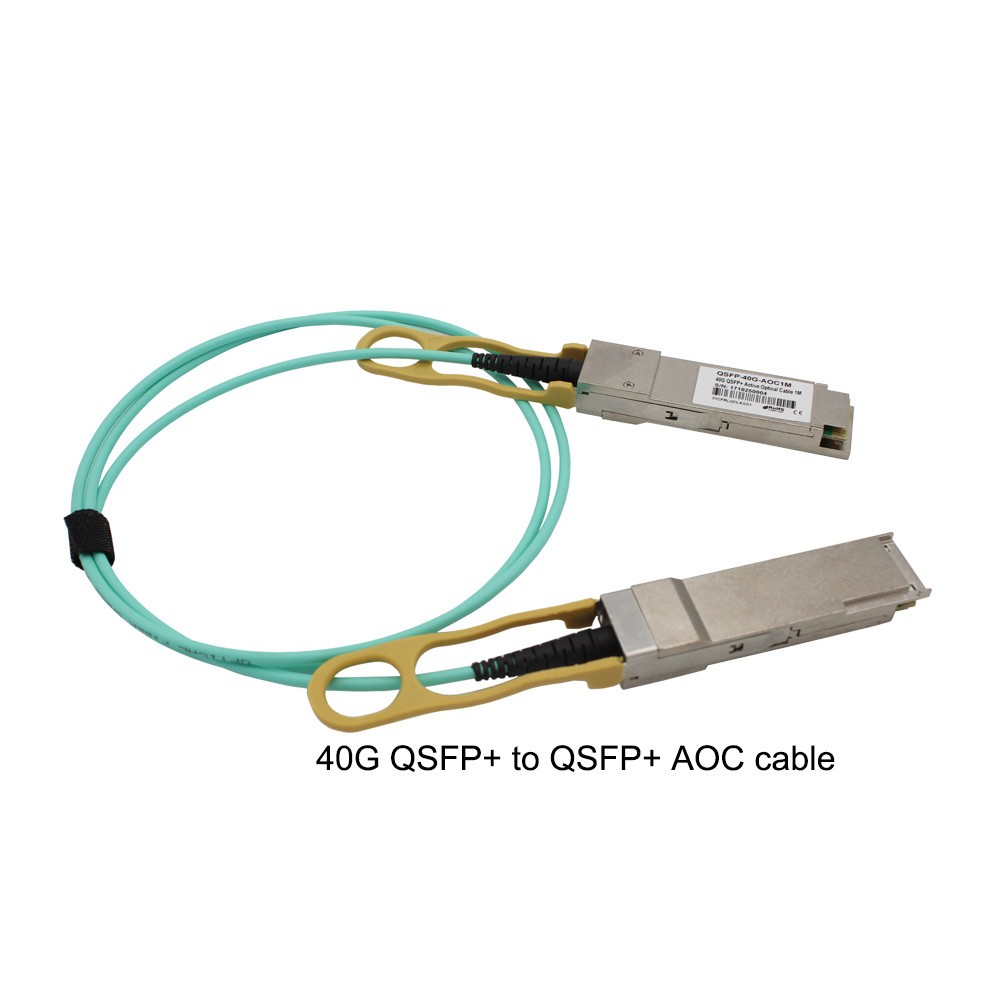 China 40G QSFP28 AOC Cable , 3m 5m Active Fiber Optic Cable For Data Center wholesale