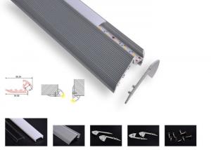 China Stair Lighting Led Aluminum Profile 6063 T5 Recessed Opal Cover 2m 3m Length wholesale