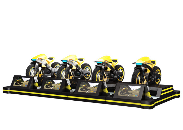 China 220v Black Crazy VR Motorcycle Simulator Electric Cylinder Racing Platform For Adults wholesale