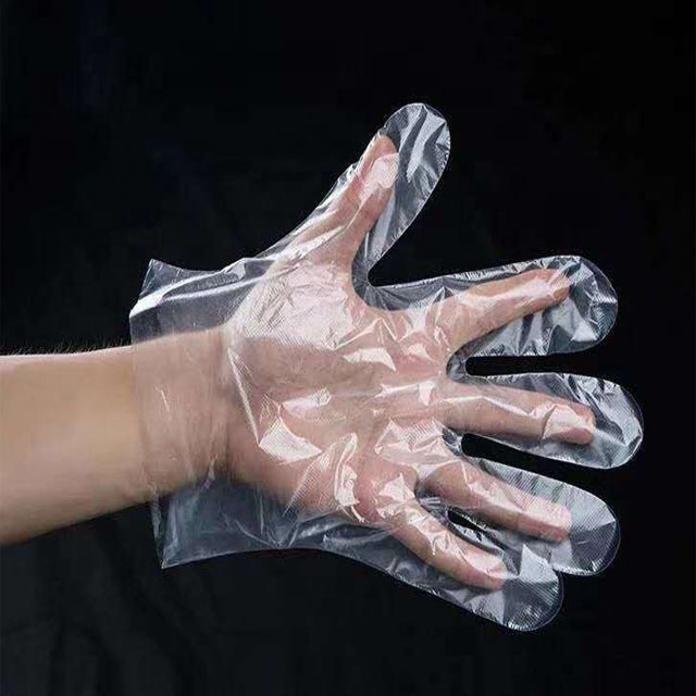 China Plastic Polythene PE Disposable Medical Gloves Food Safe Universal Size Eco Friendly wholesale