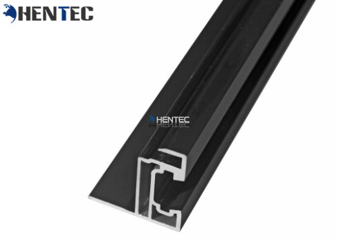 China Black Color Anodised Aluminum Solar Panel Frame Screw Joint / Corner Key Joint wholesale