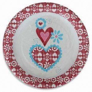 China Paper Plate with Color Printing, Various Sizes are Available wholesale