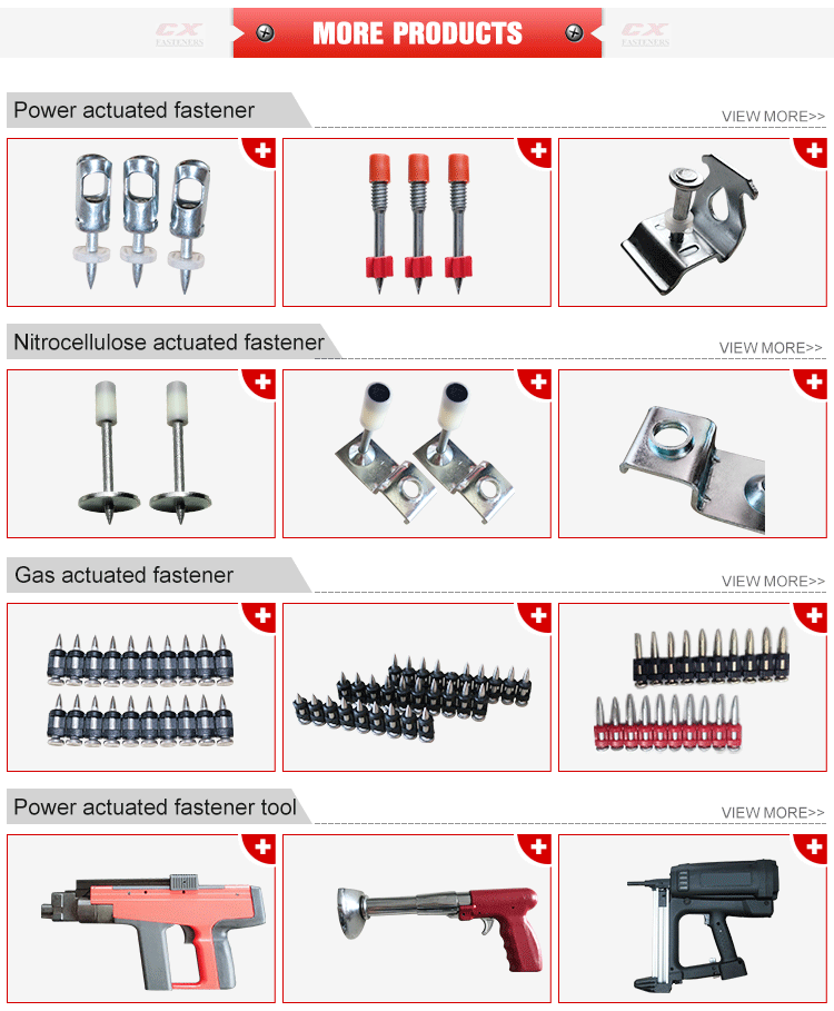 Drive Pins Powder Actuated Fasteners System Powder Actuated Tool Loads