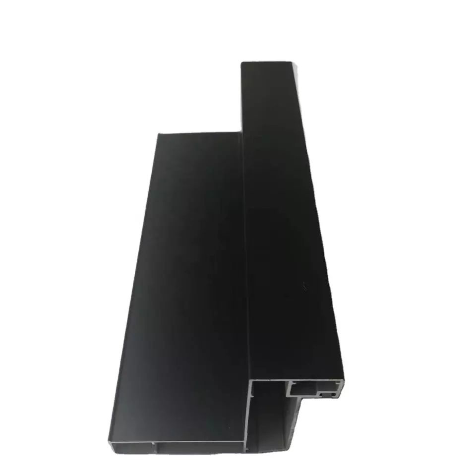 China 1.5mm Black Aluminium Extrusion Profiles Aluminium Sliding Window Frames wholesale
